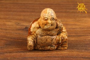 Budda figurka JASPIS OBRAZKOWY – szczęście, dostatek, motywacja