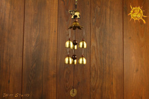 Dzwonek z symbolem SŁONI Feng Shui - oczyszczenie, pozytywna energia w pomieszczeniu