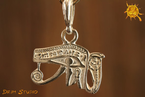 Oko Horusa pełne wisior srebro - ochrona, mobilizacja do aktywności