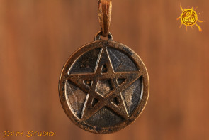 Pentagram pełny WISIOR brąz - chroni przed zazdrością, zawiścią, siłami zła