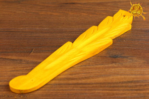 Podstawka pod kadzidełka drewniana żółta