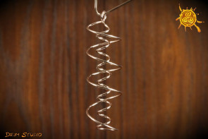 Spirala DNA srebrna 55mm - oczyszcza pomieszczenie z negatywnej energii 