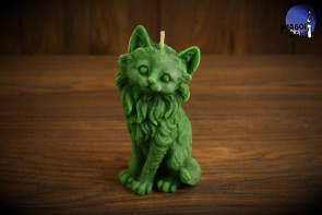 Zielona Świeca Kot - przypływ gotówki, poprawa zdrowia