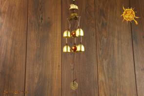 Dzwonek z symbolem ŻABY Feng Shui - oczyszczenie, pozytywna energia w pomieszczeniu