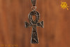 Krzyż Egipski Ankh z hieroglifami srebro - chroni, energetyzuje, odbija atak wrogów