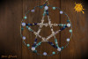 Pentagram w kole niebieski - ochrona, zdrowie, bezpieczeństwo, harmonia