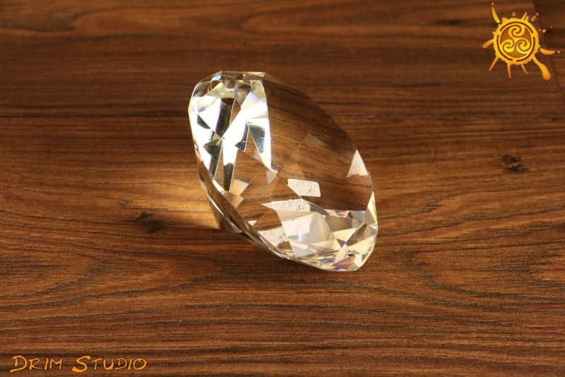 Diament Pryzmat 10 cm bezbarwny - polepszenie Feng Shui miejsca