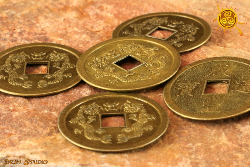 Moneta Chińska  śr. ok 4 cm - szczęście, powodzenie, dobra praca