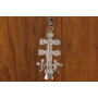 Krzyż z Caravaca 5 cm WISIOR srebro - ochrona, egzorcyzmy