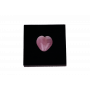 SERCE Kwarc Różowy wisior boczne otwory - miłość, czułość, przyjaźń, optymizm