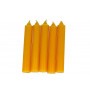 Żółta świeca KOMPLET 5 świec 10x1,8cm - optymizm, kreatywność, dobre finanse, zdany egzamin  