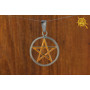 Pentagram złocona gwiazda 2,8 cm - chroni przed siłami zła, klątwami, przekleństwami