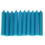 Błękitna świeca KOMPLET 10 świec 10x1,8cm - dobra komunikacja, pozbycie się nałogów, wierność, dobry sen 