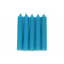 Błękitna świeca KOMPLET 5 świec 10x1,8cm - dobra komunikacja, pozbycie się nałogów, wierność, dobry sen 