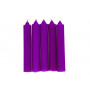 Purpurowa świeca KOMPLET 5 świec 10x1,8cm - wzmacnia aurę i działanie egzorcyzmów, oczyszcza, chroni 