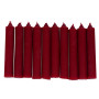 Czerwona świeca KOMPLET 10 świec 10x1,8cm - miłość, namiętność, pewność siebie, ochrona i kreatywność